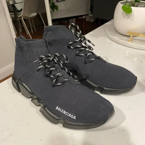 Balenciaga | Shoes | Balenciaga Navy Blue Speed Trainer Sock  display picture 2